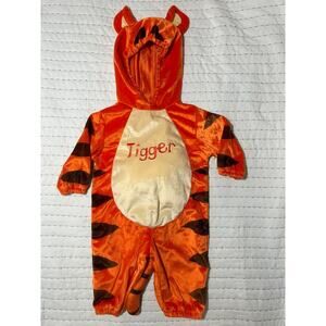 Disney Store Tigger Halloween Costume Hooded Padded Belly 6-9 Months Baby Infant